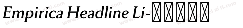 Empirica Headline Li字体转换